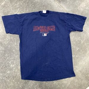 All-Star Game 2001 Seattle Navy T-Shirt XL Majestic